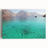 Black and white photograph of a Middle Eastern landscape on stretched canvas, ideal for kitchen wall art.