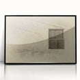 Large abstract wall art depicting Qatar scenery in muted earth tones on a framed acrylic, suitable for modern art wall decor.