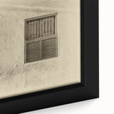 Extra large black wall art depicting a colorful, textured Middle East Qatar scenery on a framed canvas.