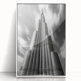 Acrylic print of the Burj Khalifa in art deco style, featuring pastel shades, ideal for modern art wall decor.