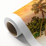 Art Deco style poster of Bora Bora with pastel blue and green tones on rolled canvas, ideal for nursery wall art.