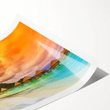 Extra large wall art featuring line art flowers in pastel shades on a rolled print, ideal for large living room decor.