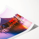 Extra large wall art featuring line art flowers in soft pastel shades on a rolled print, ideal for large living room decor.