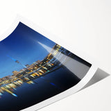 Extra large wall art featuring line art flowers in soft pastel shades on a rolled canvas, ideal for large living room decor.