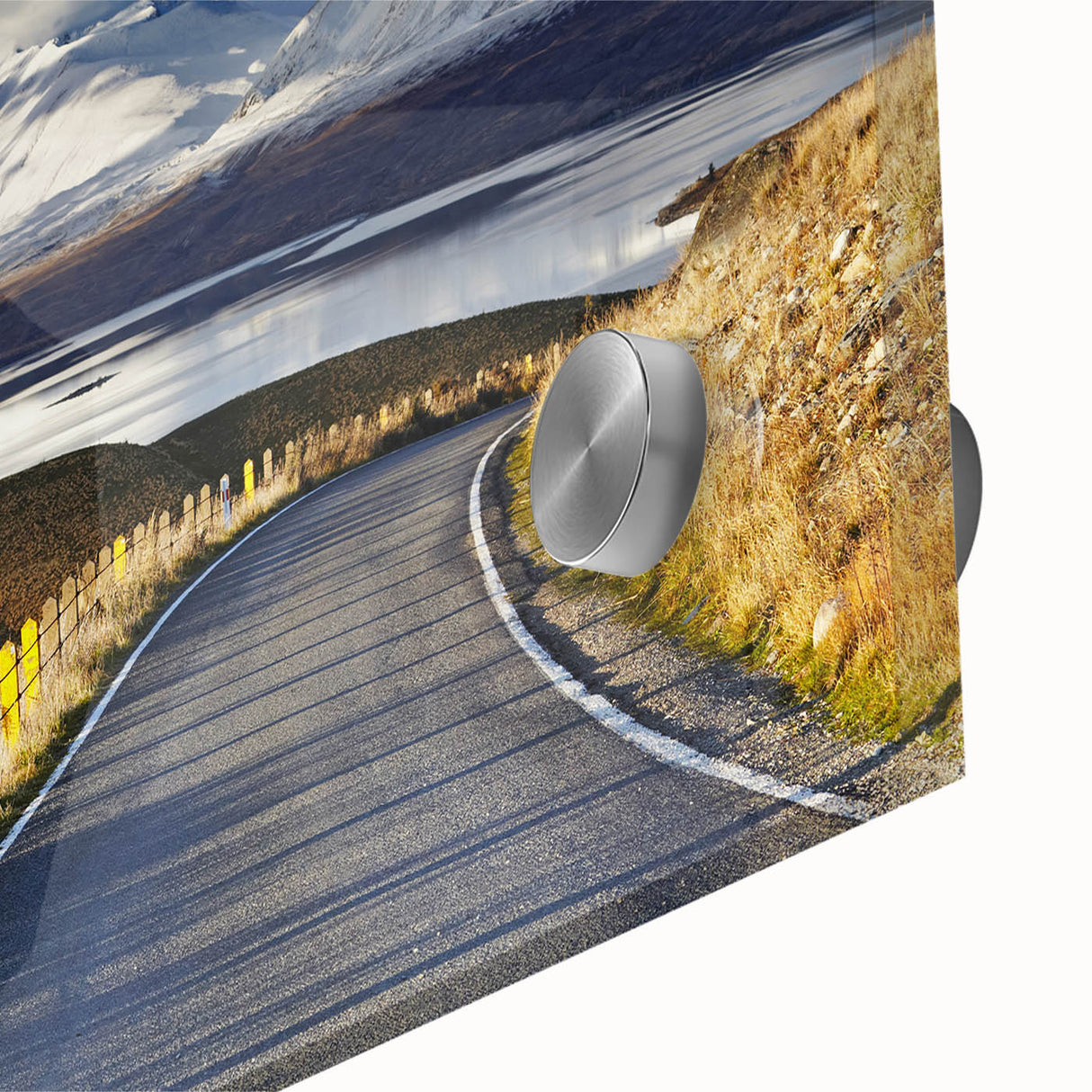 Large abstract wall art of Canterbury, New Zealand in muted earth tones on acrylic glass, ideal for dining room decor.