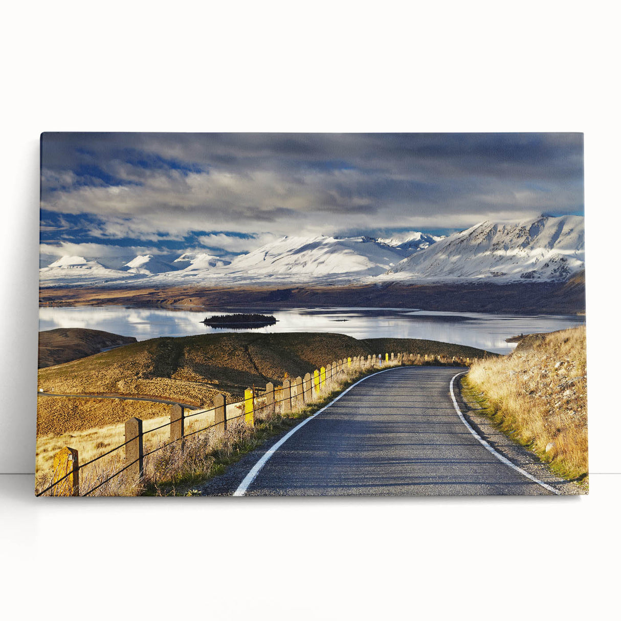 Black and white photograph of Canterbury, New Zealand on stretched canvas, ideal for kitchen wall art or bedroom decor.