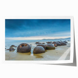 Extra large rolled print of Otago, New Zealand scenery with vibrant green and blue tones, ideal for dining room wall art.