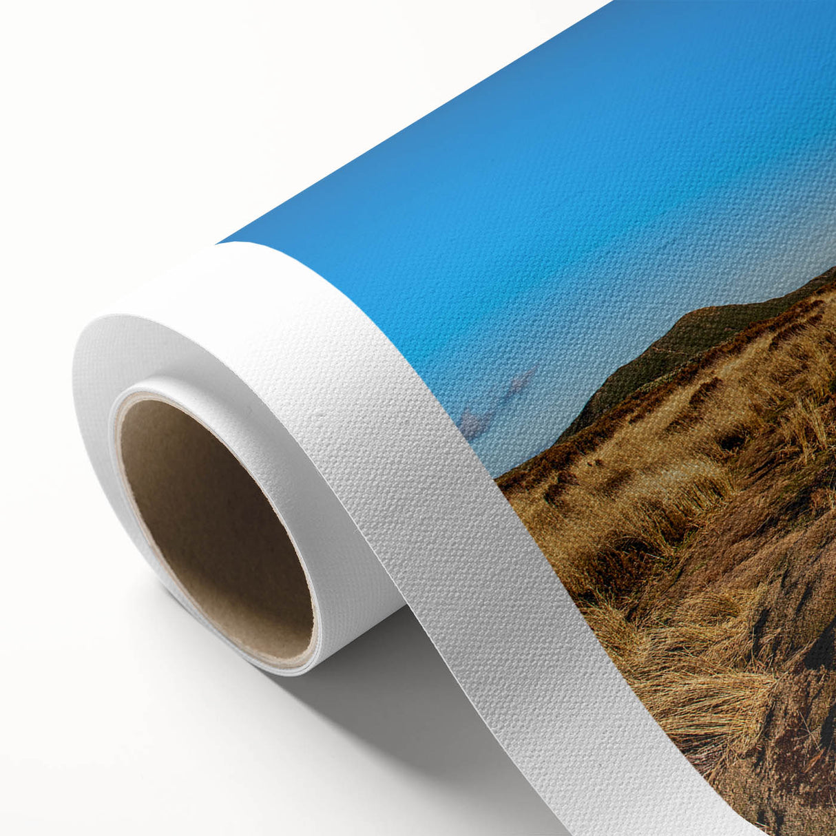 Art deco poster of Taranaki, New Zealand, in pastel shades on rolled canvas, ideal for nursery wall art.