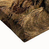 Black and white landscape art painting of Mount Taranaki, New Zealand on a large stretched canvas.