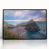 Large abstract wall art depicting New Zealand's West Coast in muted earth tones on a framed acrylic print.