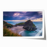 Extra large rolled print of New Zealand's West Coast, featuring vibrant green landscapes and ocean views.