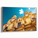 Landscape art painting of Buenos Aires in colorful hues on framed canvas, ideal for adding a vintage touch to any room.