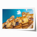 Rolled print of a Buenos Aires scenery with vibrant floral elements, ideal for art wall dining room.