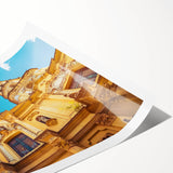 Extra large wall art featuring line art flowers in muted earth tones on a rolled canvas, ideal for large living room decor.