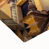 Large art of a black and white landscape painting featuring Buenos Aires scenery on stretched canvas.