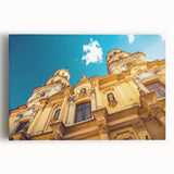 Black and white photo of Buenos Aires cityscape on large stretched canvas, suitable for kitchen wall art.