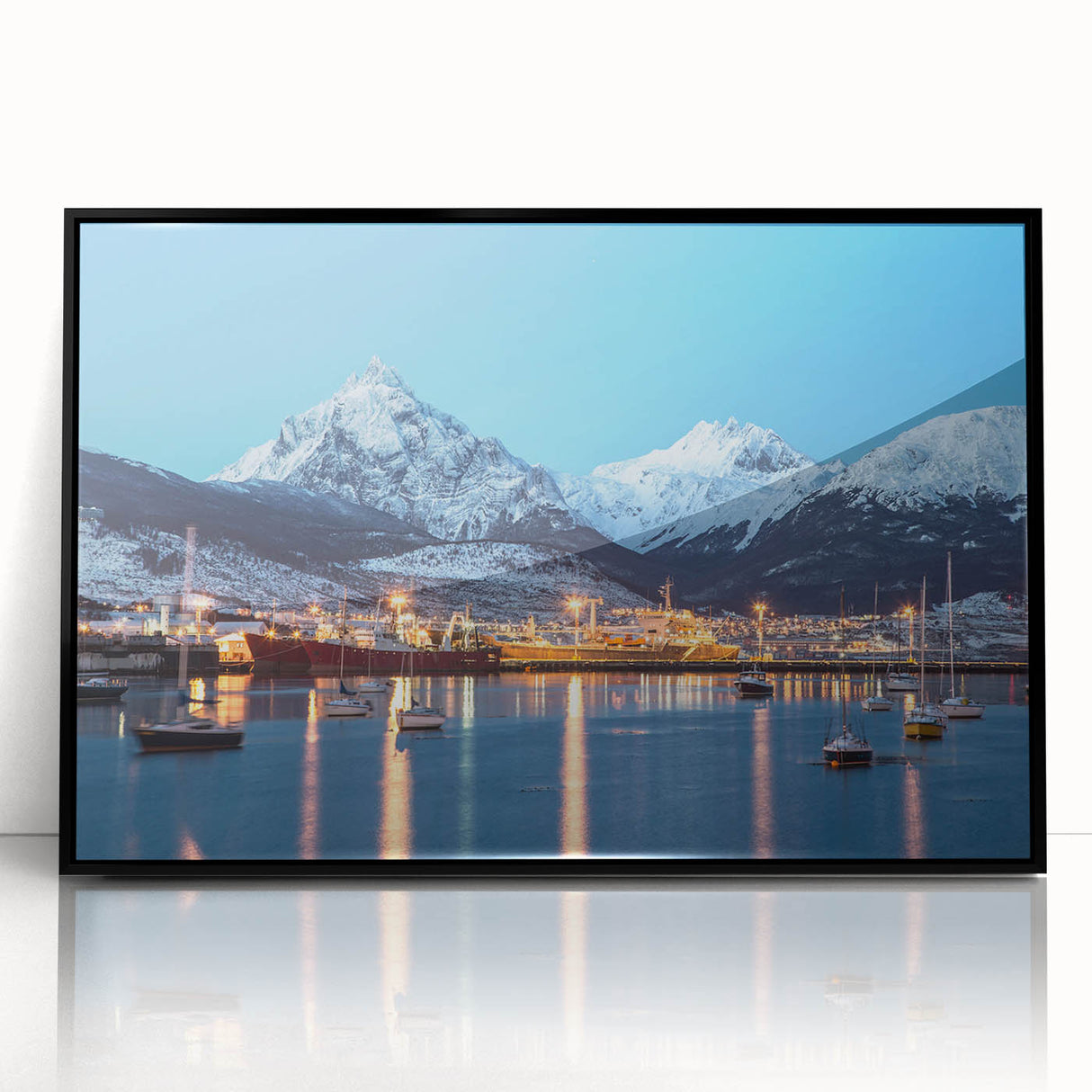 Large abstract wall art depicting a vibrant South American landscape in a framed acrylic, ideal for modern living room decor.