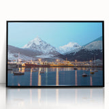 Large abstract wall art depicting a vibrant South American landscape in a framed acrylic, ideal for modern living room decor.