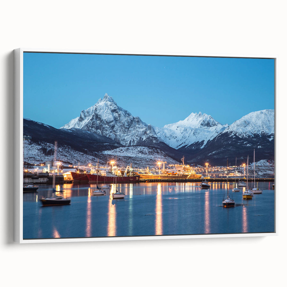 Vintage poster art of a scenic Argentine landscape, featuring vibrant colors on a framed canvas, ideal for living room decor.