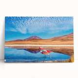 Black and white wall art of Bolivian scenery on stretched canvas, suitable for kitchen or bedroom decor.