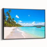 Framed canvas black and white landscape art painting of a Brazilian scenery, ideal for bedroom wall decor.