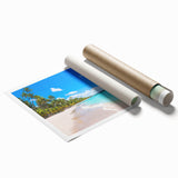 Extra large rolled print of a Brazilian landscape with vibrant green hues and floral elements.