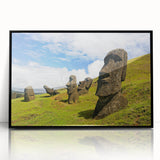 Large abstract wall art depicting a Chilean landscape in muted earth tones on a framed acrylic.