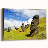 Framed canvas depicting a vintage-style landscape of Chilean scenery, ideal for bedroom wall art.