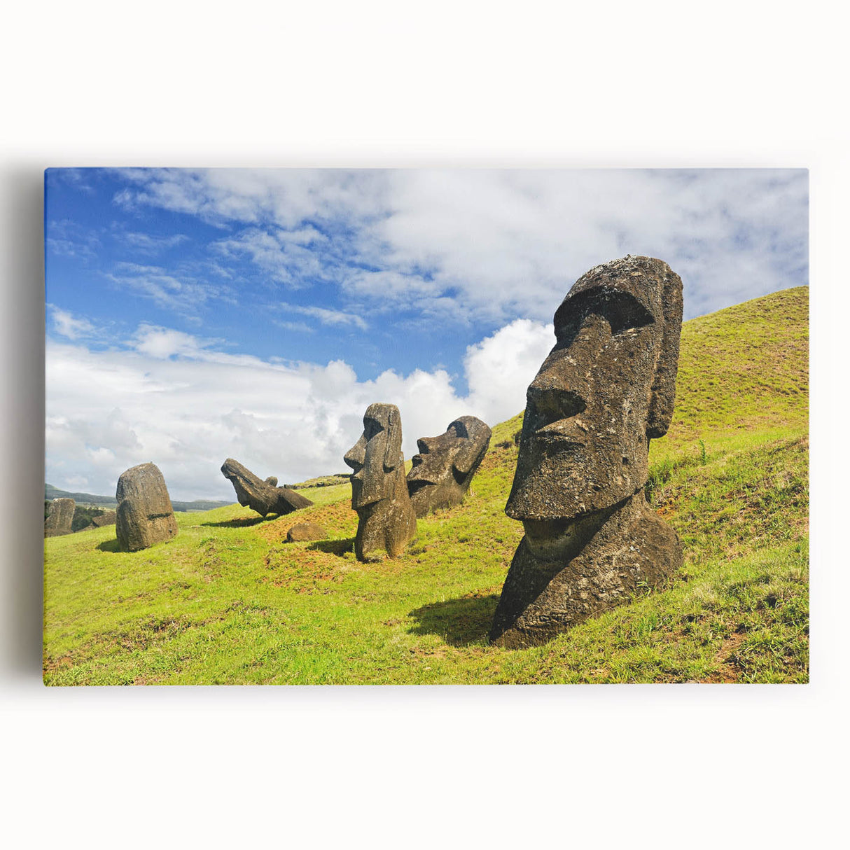 Large black and white stretched canvas of a Chilean landscape, ideal for kitchen wall art.