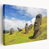 Large stretched canvas depicting a scenic view of the Chilean landscape, featuring earthy tones, ideal for kitchen wall art.