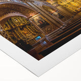 Art deco poster of an Ecuadorian landscape in muted earth tones on rolled canvas, suitable for dining room decor.