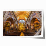 Rolled print of a lush, floral Ecuadorian landscape in vibrant green tones, ideal for dining room wall art.