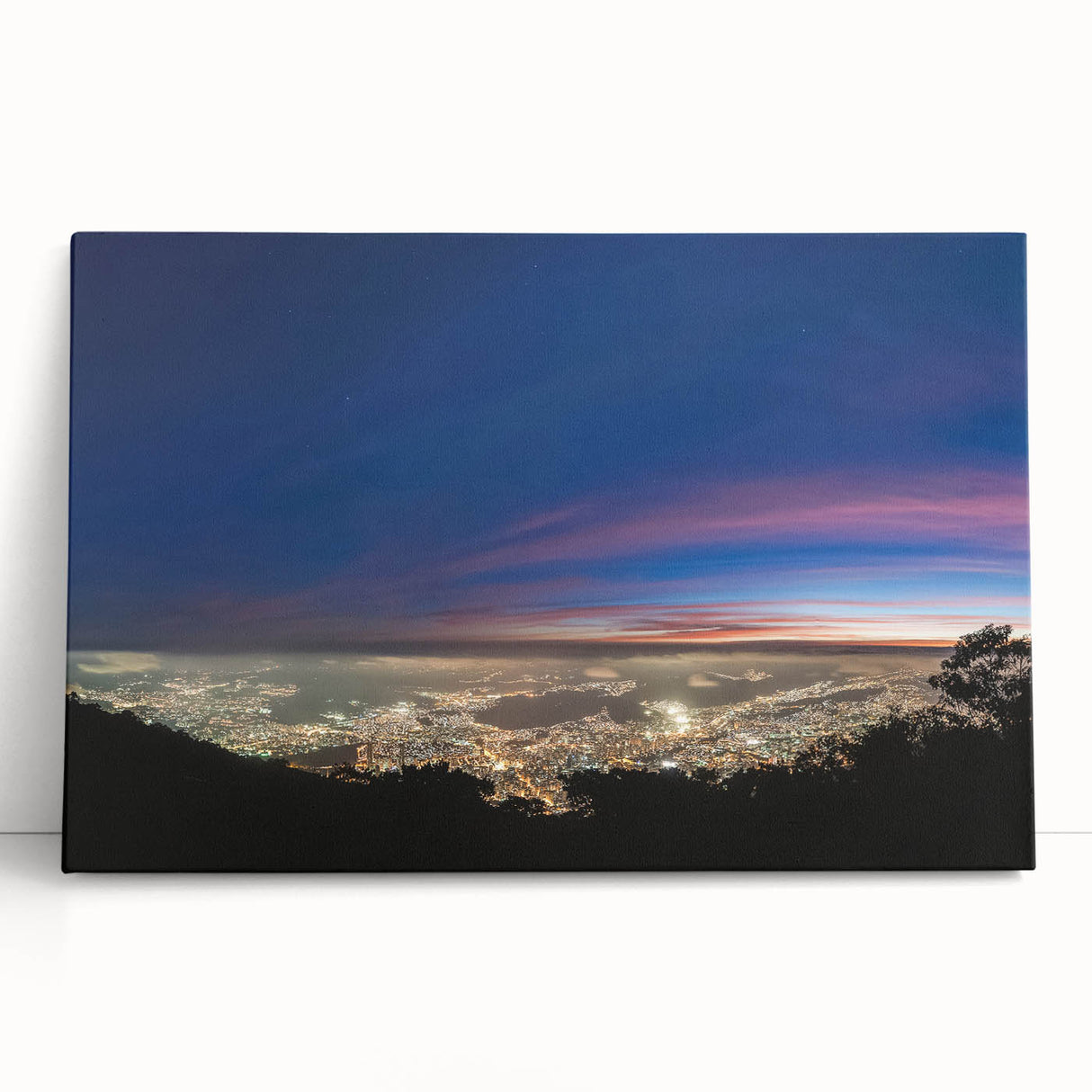Black and white photo of Venezuelan scenery on stretched canvas, ideal for kitchen wall art.