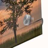 Large abstract wall art featuring vibrant colors and mid-century modernist design on acrylic glass.