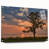 Large abstract wall art of Alabama scenery in muted earth tones on acrylic glass, suitable for bedroom or dining room decor.