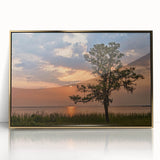 Large art print of an Alabama landscape in muted green and brown tones on a framed acrylic, ideal for modern art wall decor.