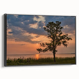 Black and white landscape art painting of Alabama scenery on a framed canvas, suitable for bedroom wall decor.