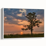 Vintage poster art of Alabama scenery on extra large framed canvas, featuring colorful imagery on a black background.