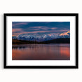 Abstract art print of Denali, Alaska in vibrant colors on a textured, extra large canvas, ideal for living room decor.