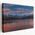 Denali National Park landscape on large stretched canvas, featuring earthy green and brown tones.