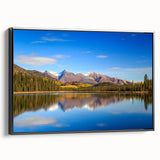 Black and white framed canvas of an Alaskan landscape, ideal for bedroom wall decor.