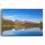 Black and white photograph of Alaskan scenery on stretched canvas, suitable as large kitchen wall art.
