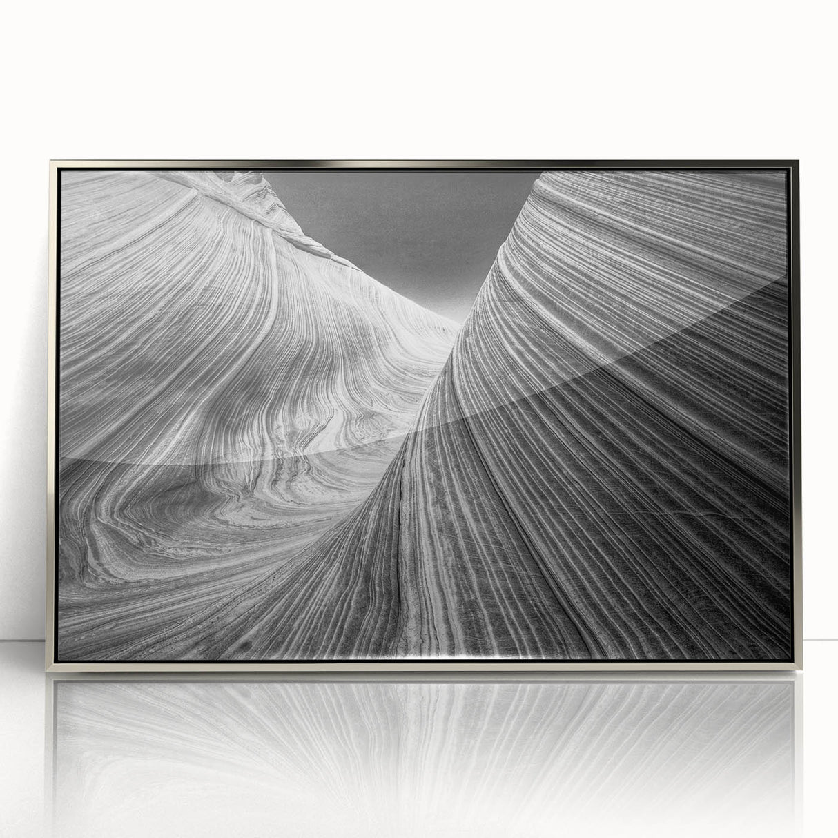 Framed acrylic print of Coyote Buttes in Arizona featuring earthy tones, ideal for modern art wall decor.