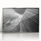 Framed acrylic print of Coyote Buttes in Arizona featuring earthy tones, ideal for modern art wall decor.