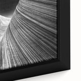 Extra large framed canvas featuring textured black wall art of Coyote Buttes, Arizona, with colorful accents.