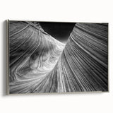 Framed canvas of a Coyote Buttes landscape in Arizona, featuring vibrant earthy tones.