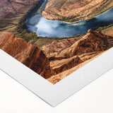 Art deco poster of Glen Canyon in warm earth tones on rolled canvas, suitable for dining room wall art.