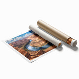 Extra large rolled print of Glen Canyon, Arizona, in muted earth tones, ideal for classy bathroom wall art.