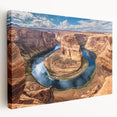 Large wall art of Arizona's Glen Canyon in earth tones on stretched canvas, ideal for kitchen decor.