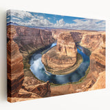 Large wall art of Arizona's Glen Canyon in earth tones on stretched canvas, ideal for kitchen decor.
